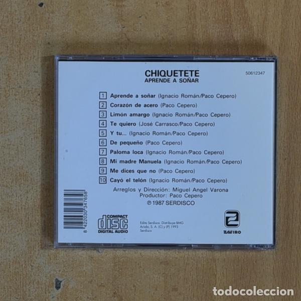 CDs de m&uacute;sica: CHIQUETETE - APRENDE A SONAR - CD - Foto 2