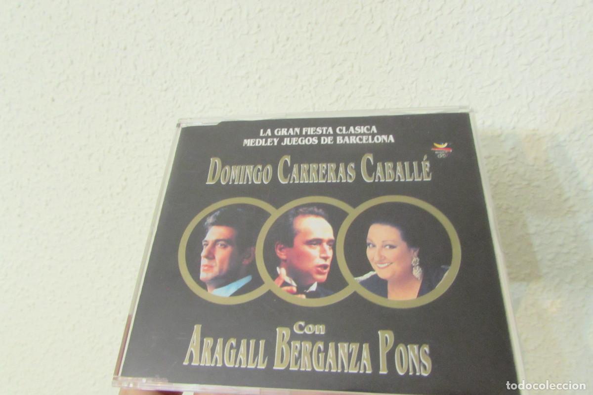 CDs de m&uacute;sica: DOMINGO, CARRERAS Y CABALL&Eacute; CON ARAGALL BERGANZA PONS - CD SINGLE 3 TEMAS