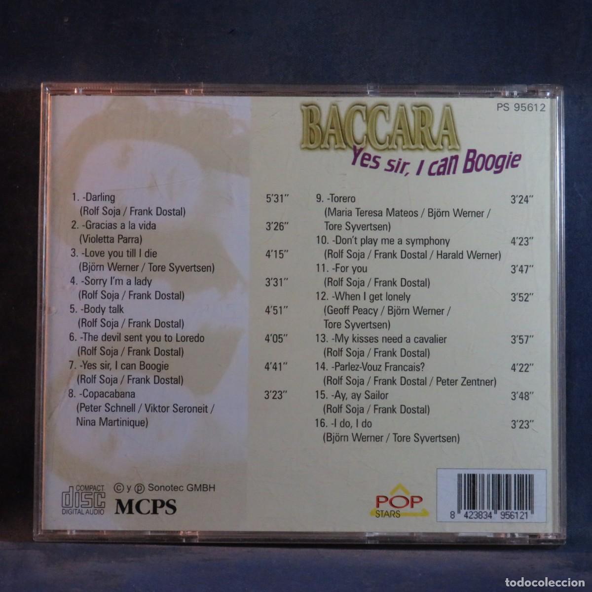 CDs de m&uacute;sica: BACCARA &ndash; YES SIR, I CAN BOOGIE - CD - Foto 2