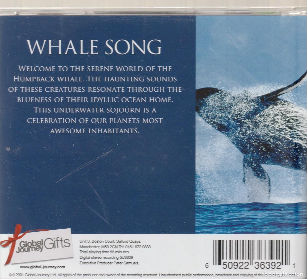 CDs de m&uacute;sica: Unknown Artist &ndash; Whale Song-2001- (REBAJAS DEFINITIVAS POR RETIRO -MUSICA RELAX-Field Recording-