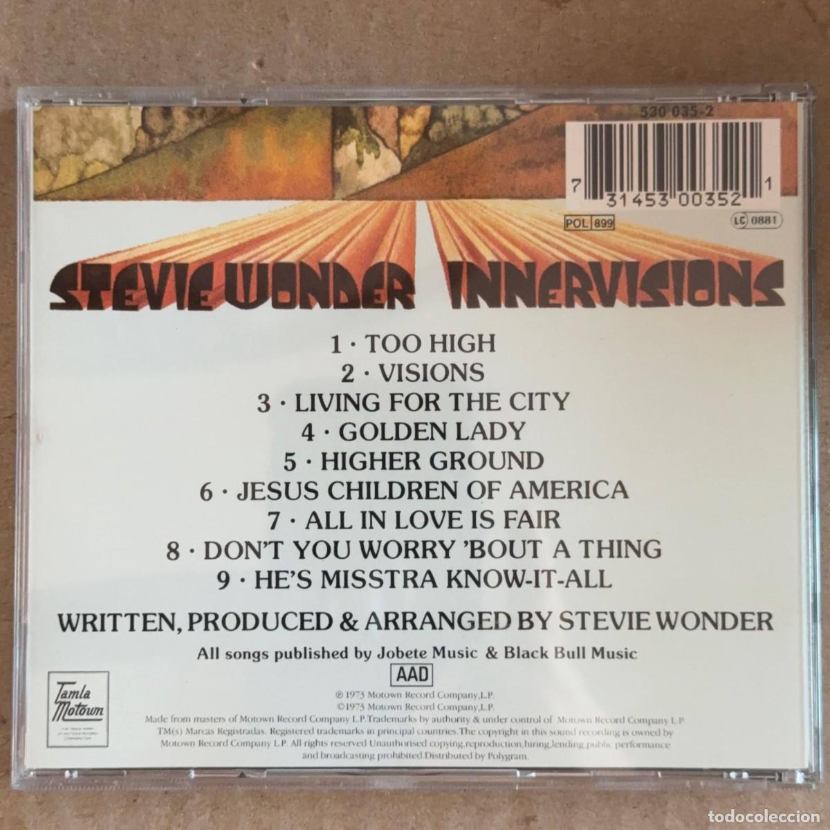 CDs de m&uacute;sica: Stevie Wonder &rdquo;Innervisions&rdquo; CD - Foto 2