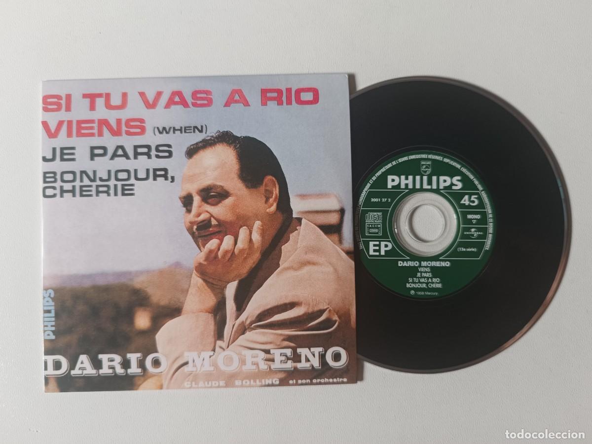 CDs de m&uacute;sica: DARIO MORENO 'Si Tu Vas A Rio / Viens (When) / Je Pars' CD EP 2000 Chanson 45 Tours De Collection