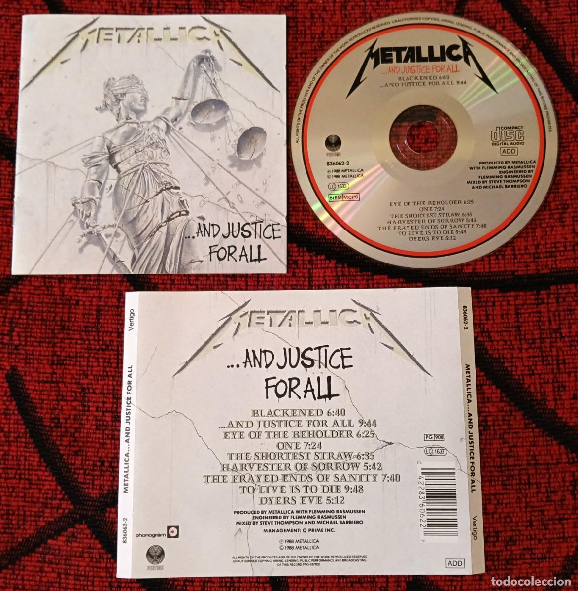 CDs de m&uacute;sica: METALLICA ** ...And Justice For All ** 1988 CD ALEMANIA