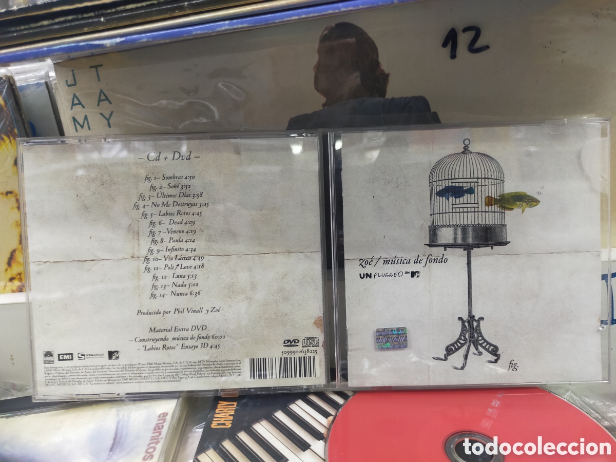CDs de m&uacute;sica: Zoe CD + dvd m&uacute;sica de fondo unplugged on mtv M&eacute;xico 2011