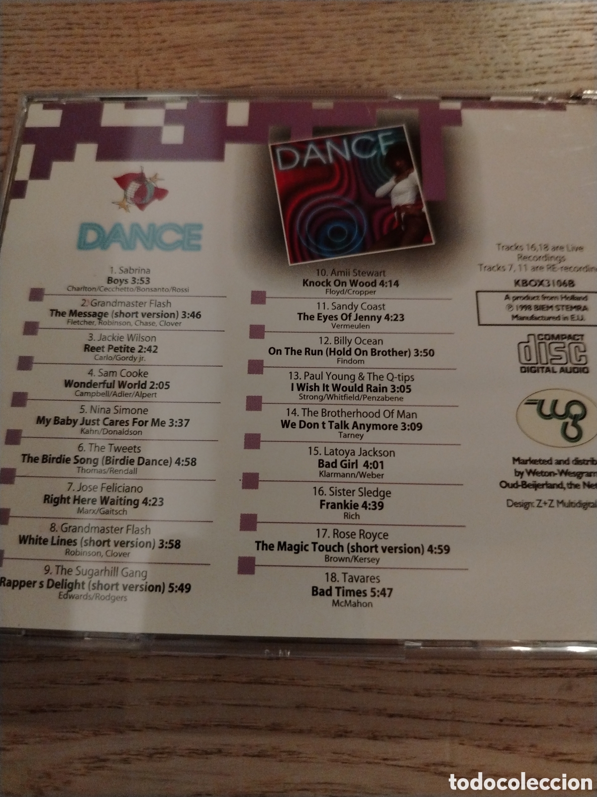 CDs de m&uacute;sica: DANCE CD 2 (Grans m&aacute;ster Flash, Rose Royce, Tavares...) - Foto 2