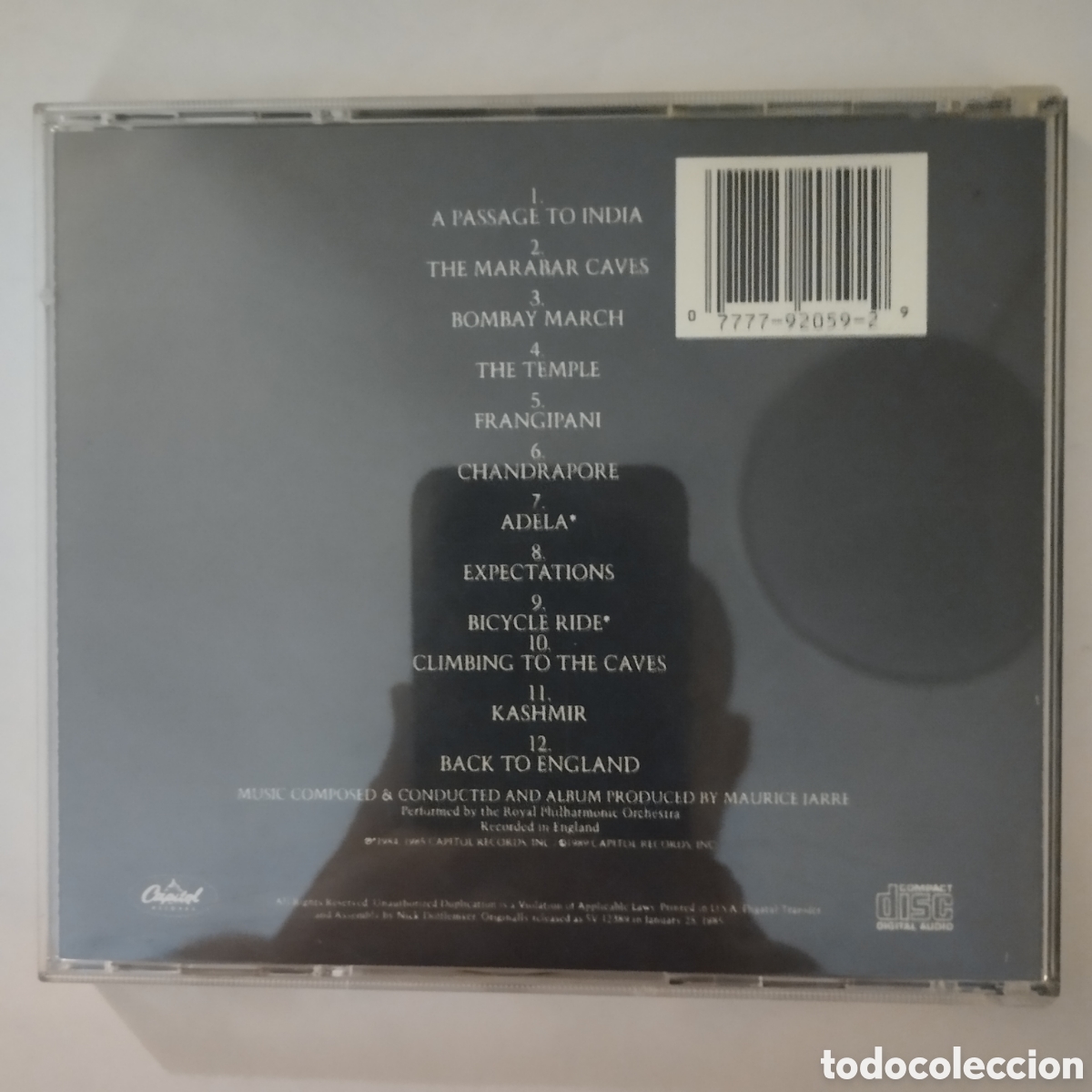 CDs de m&uacute;sica: CD BSO Pasaje a la India - Maurice Jarre. - Foto 2
