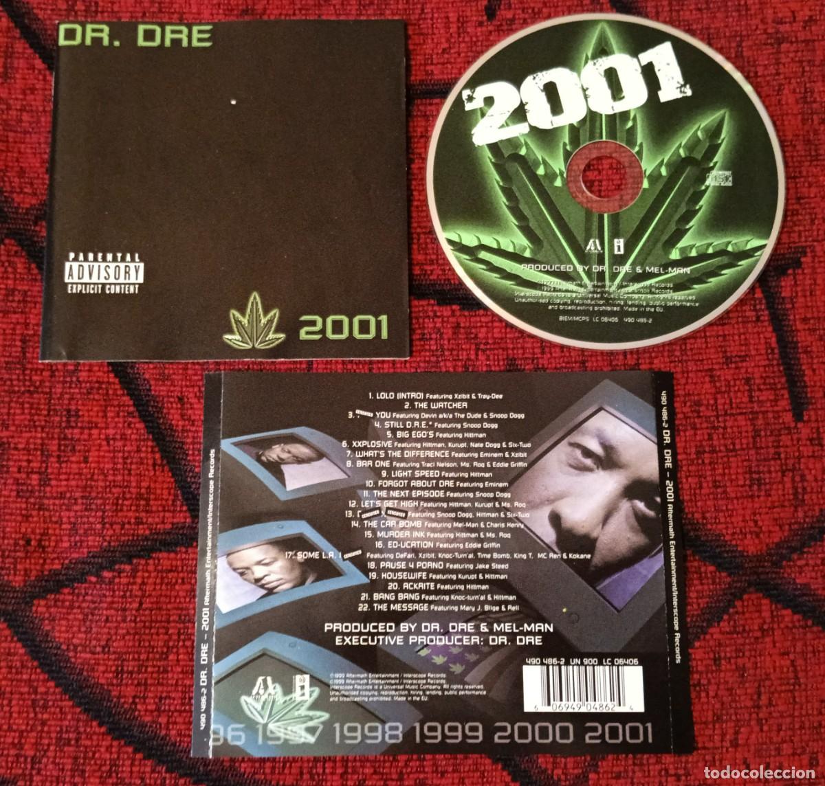 CDs de m&uacute;sica: DR. DRE ** 2001 ** CD 1999 EMINEM The Dude SNOOP DOG Hittman JAKE STEED