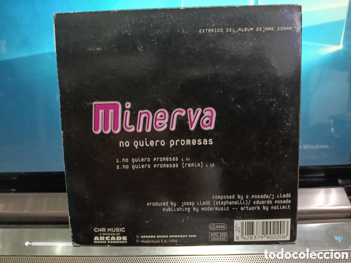 CDs de m&uacute;sica: Minerva CD single no quiero promesas 1996 - Foto 2