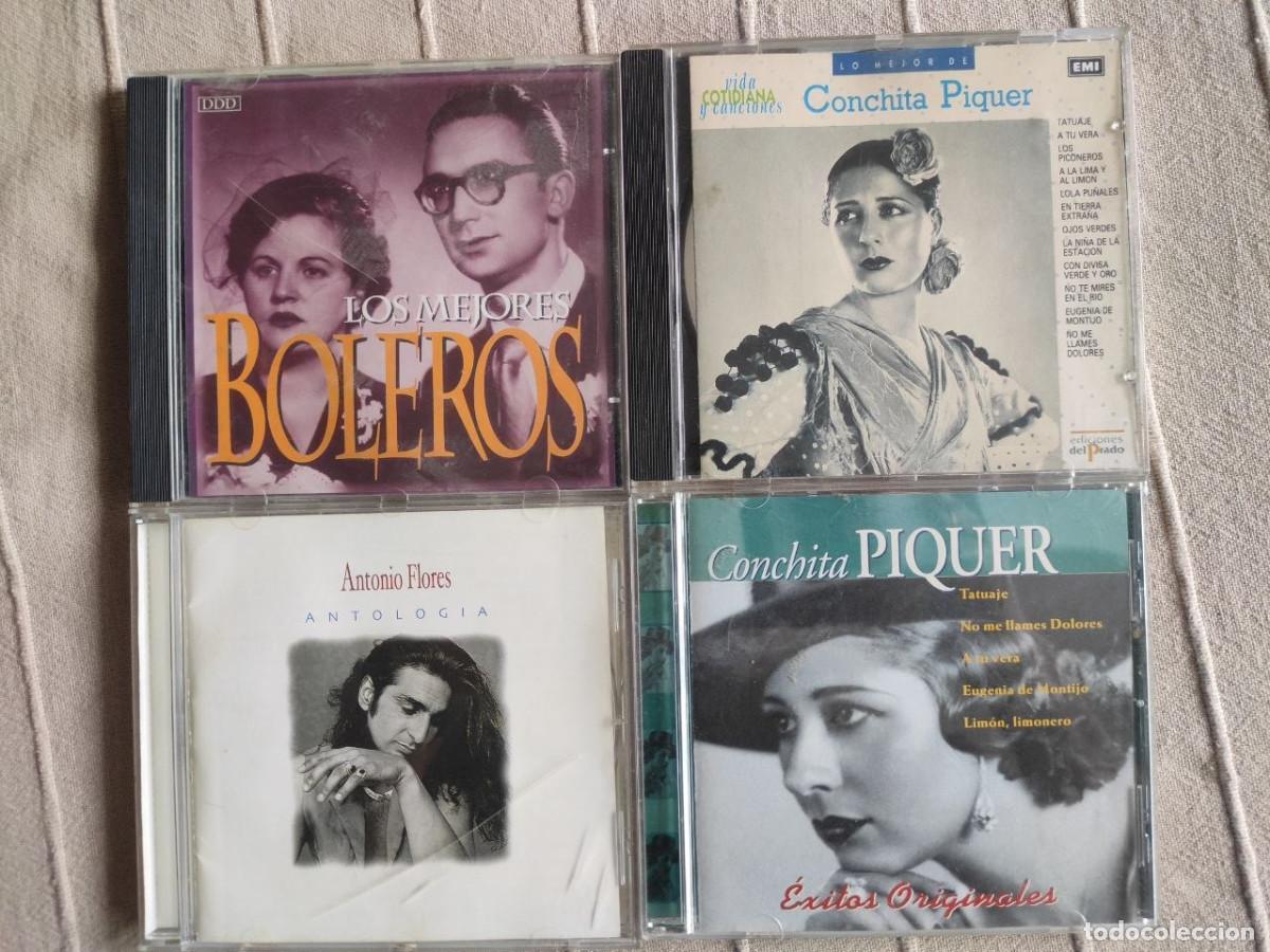 CDs de m&uacute;sica: Lote de 4 CDs: Conchita Piquer, Antonio Flores