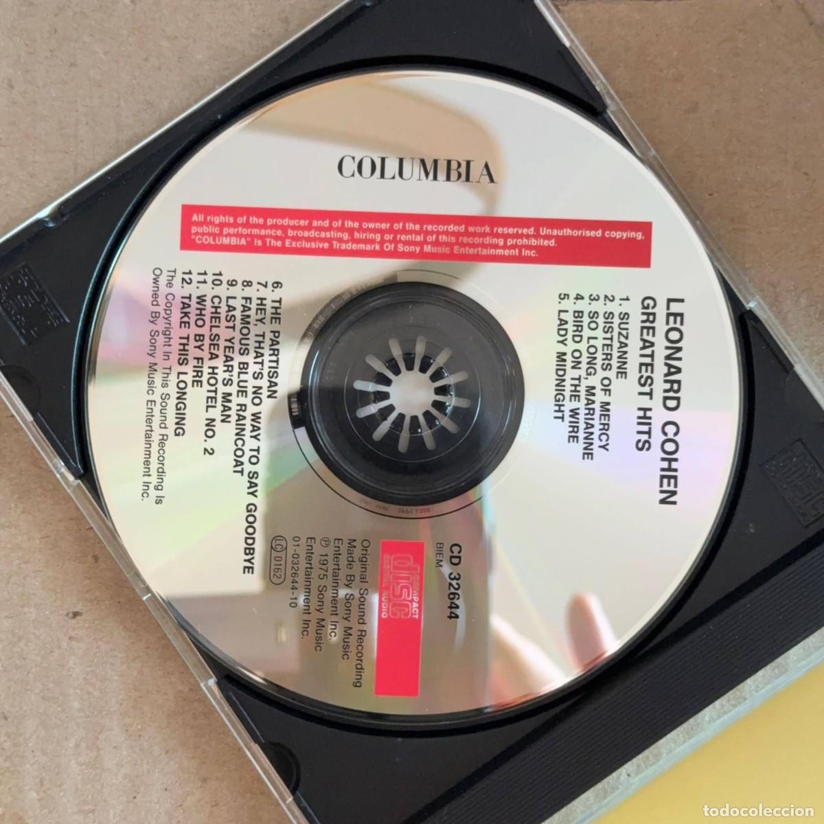 CDs de m&uacute;sica: Leonard Cohen &rdquo;Greatest Hits&rdquo; CD - Foto 3