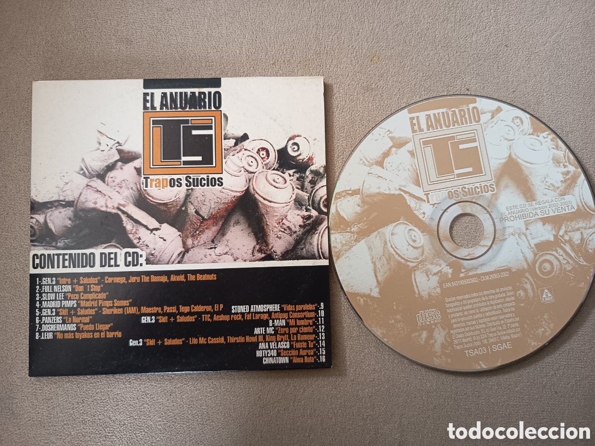 CDs de m&uacute;sica: CD Trapos Sucios Recopilaci&oacute;n Hip Hop Madrid 2002.03