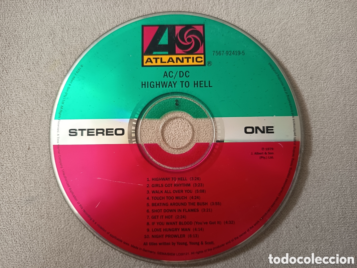 CDs de m&uacute;sica: CD AC/DC Highway to Hell Atlantic Records