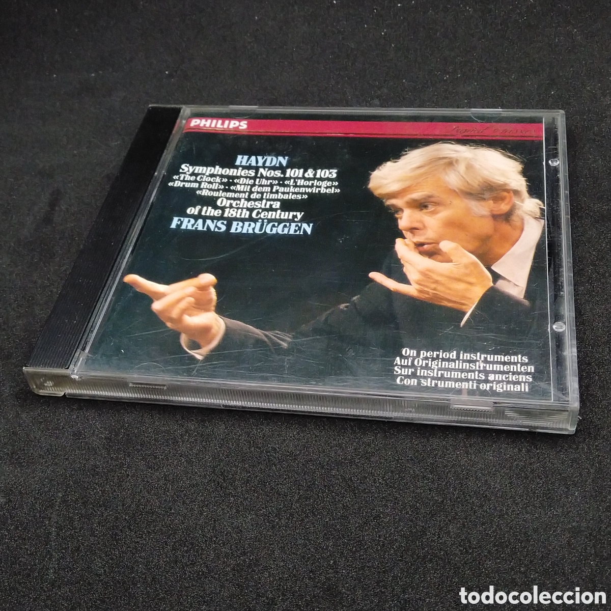 CDs de m&uacute;sica: JOSEPH HAYDN - FRANS BR&Uuml;GGEN - SYMPHONIES N&ordm;. 101 & 103 - 1988 - CD - DISCO VERIFICADO