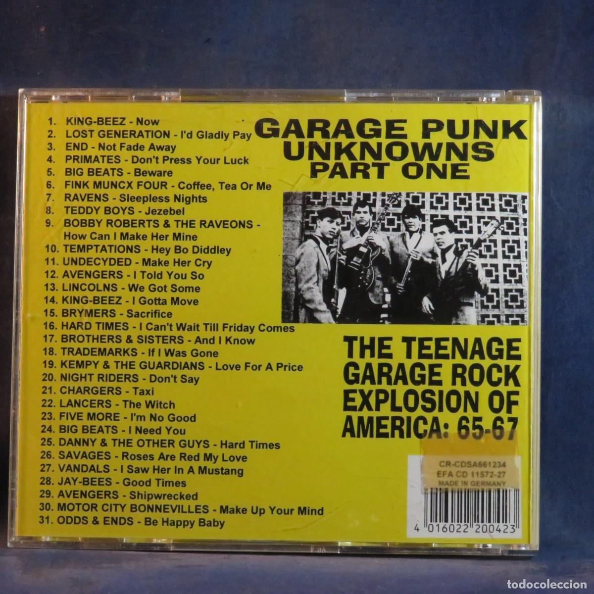 CDs de m&uacute;sica: VARIOS &ndash; GARAGE PUNK UNKNOWNS PART 1 - CD - Foto 2