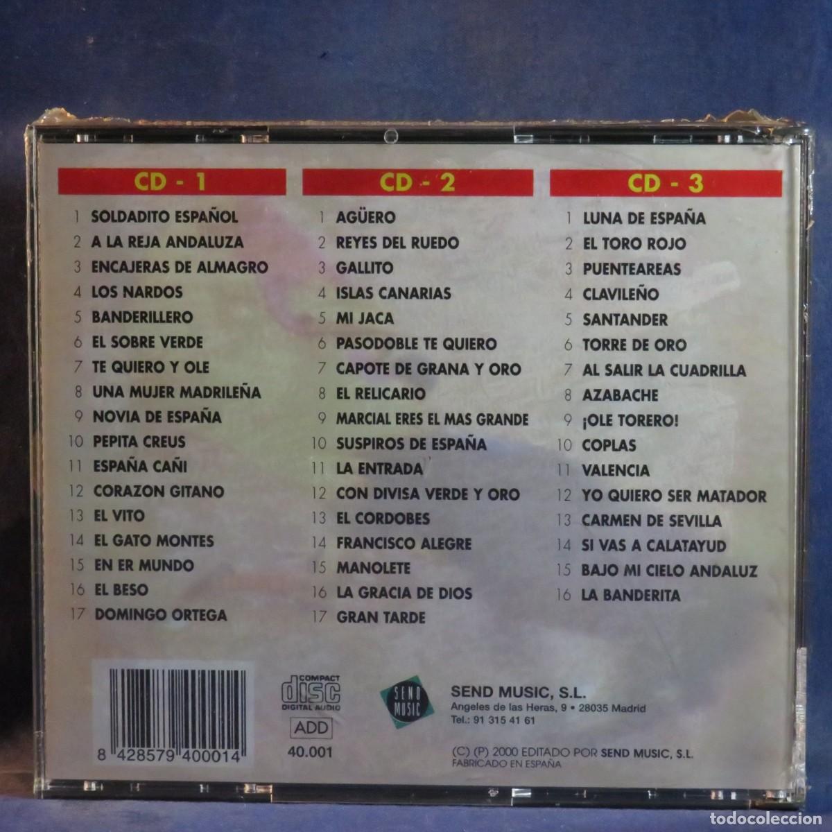 CDs de m&uacute;sica: VARIIOS - PASODOBLE ESPA&Ntilde;OL (50 &Eacute;XITOS) - 3 CD - Foto 2