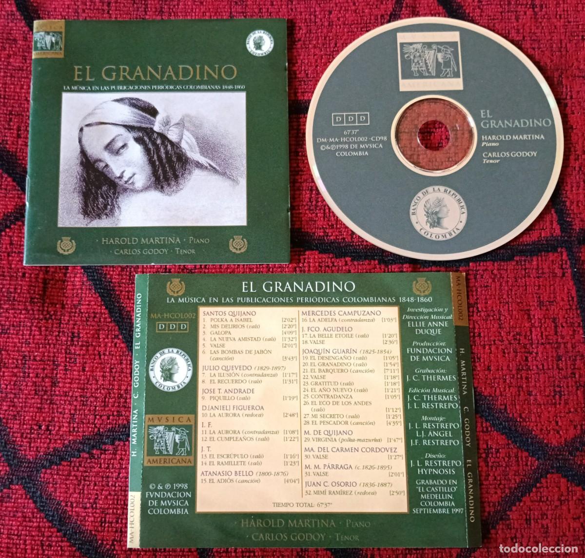 CDs de m&uacute;sica: HAROLD MARTINA / CARLOS GODOY ** El Granadino ** CD 1998 COLOMBIA