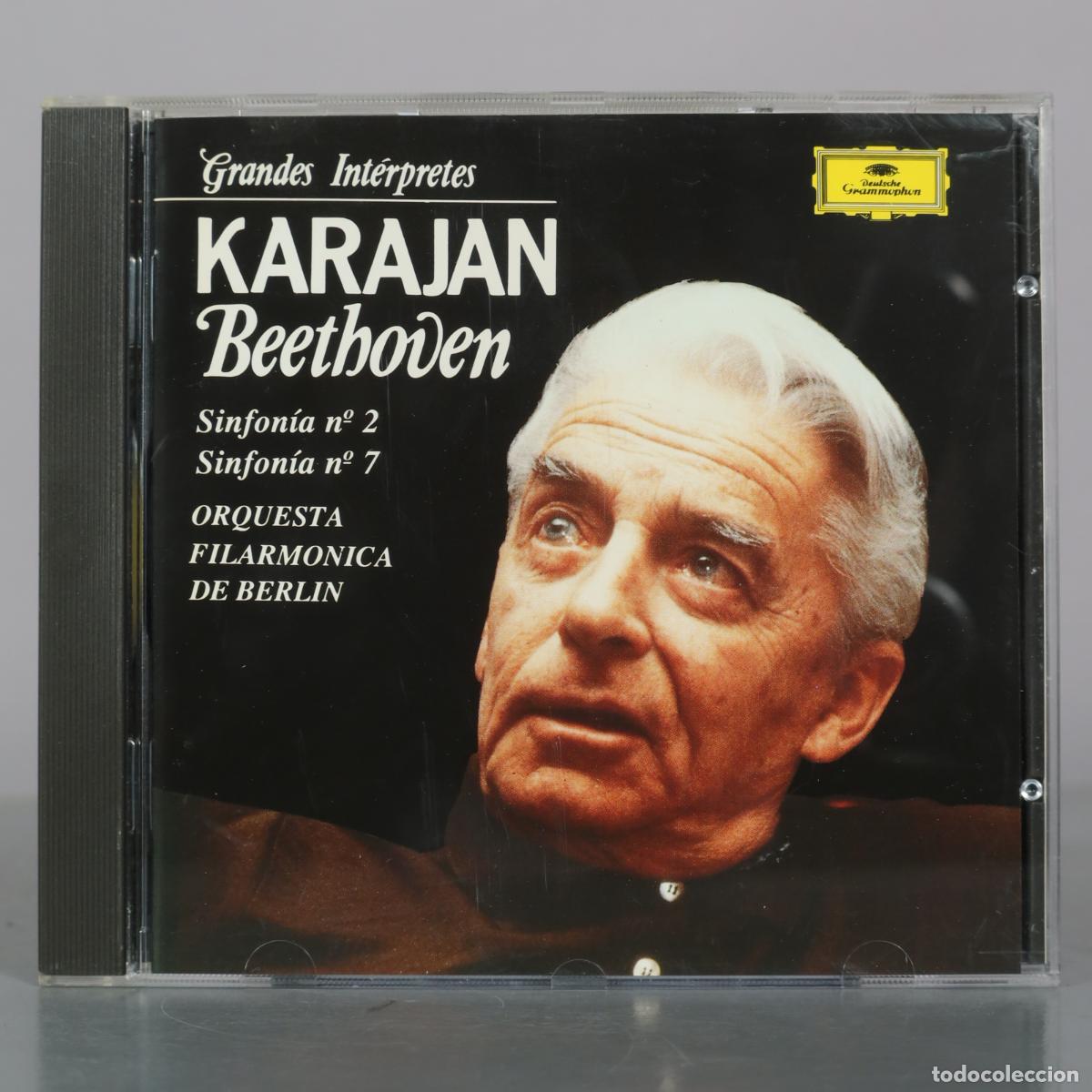 Musik-CDs: CD. Karajan - Beethoven - Sinfon&iacute;a n&ordm; 2 - Sinfon&iacute;a n&ordm; 7 - Orquesta Filarm&oacute;nica de Berl&iacute;n
