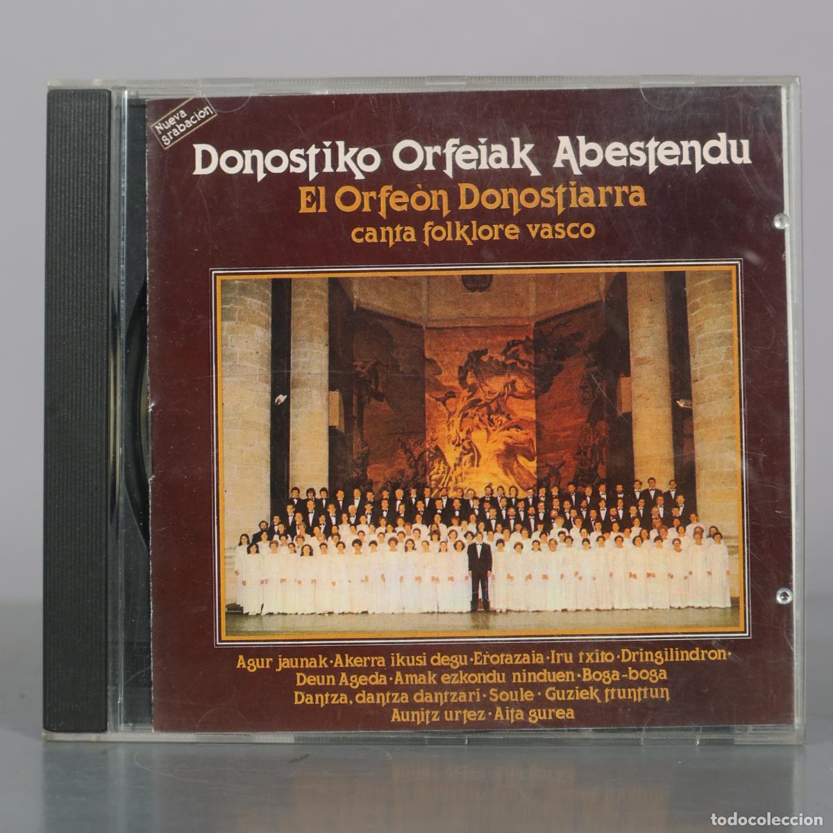 CDs de m&uacute;sica: CD. Donostiko Orfeiak Abestendu - El Orfe&oacute;n Donostiarra canta folklore vasco - BMG Ariola