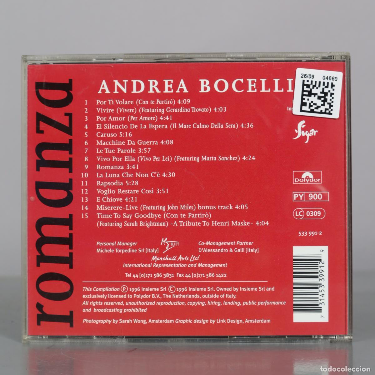 CDs de m&uacute;sica: CD. Romanza - Andrea Bocelli - Foto 2