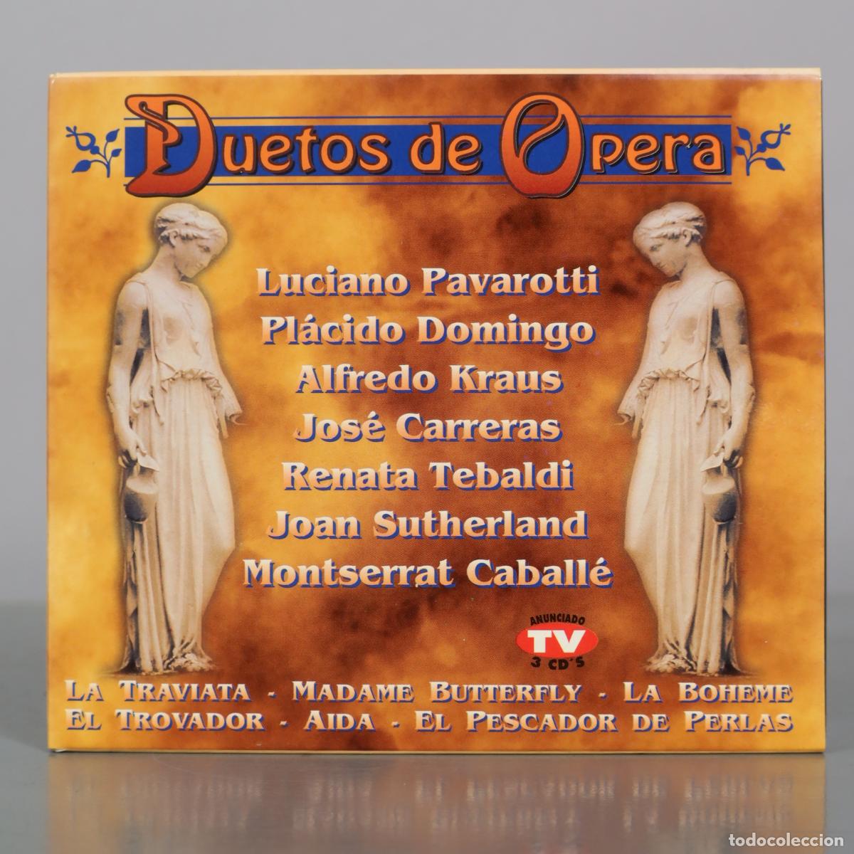 CDs de m&uacute;sica: CD. Duetos de Opera - Luciano Pavarotti, Pl&aacute;cido Domingo, Alfredo Kraus, Jos&eacute; Carreras, Renata
