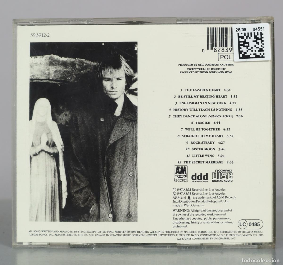 CDs de m&uacute;sica: CD. Sting - Nothing Like the Sun - Foto 2
