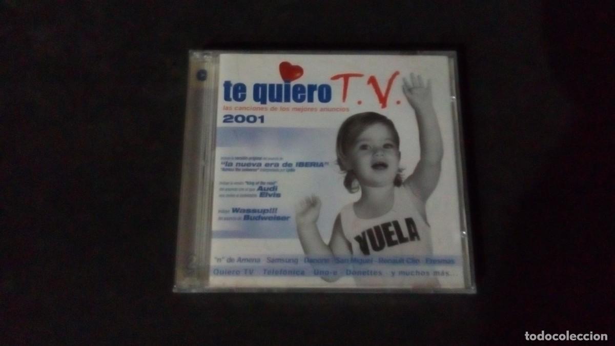 CDs de m&uacute;sica: TE QUIERO T.V. , LAS CANCIONES DE LOS MEJORES ANUNCIOS 2001 / SET CON 2 CDS NUEVO