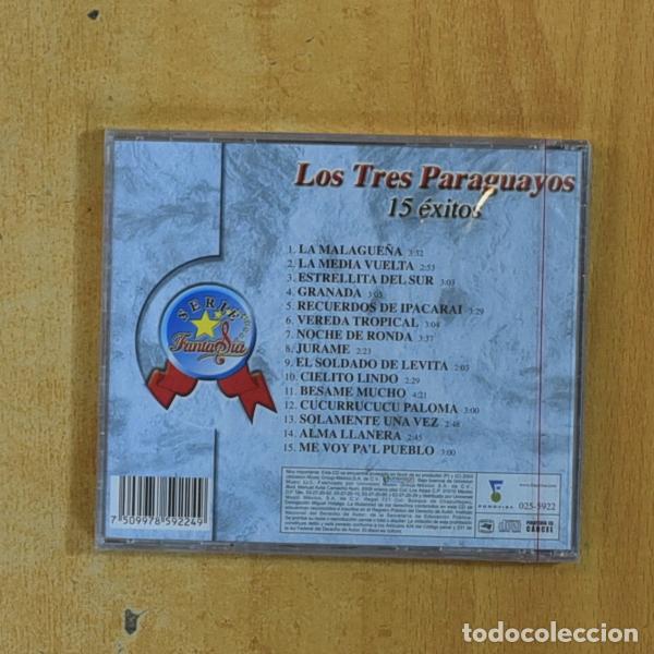 CDs de m&uacute;sica: LOS TRES PARAGUAYOS - 15 EXITOS - CD - Foto 2