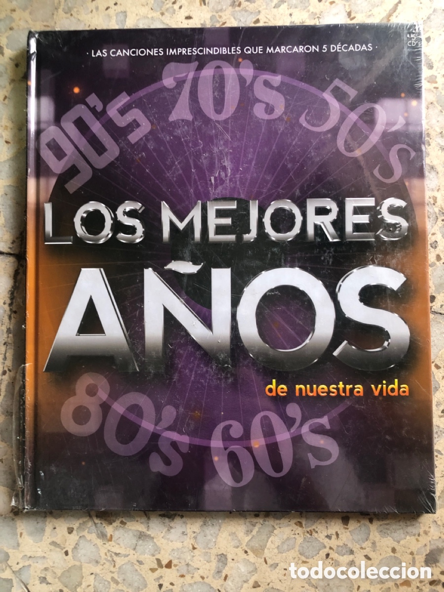 CDs de m&uacute;sica: LOS MEJORES A&Ntilde;OS DE NUESTRA VIDA. LIBRO + 5 CDS. NUEVO PRECINTADO. A&Ntilde;OS 50-60-70-80-90
