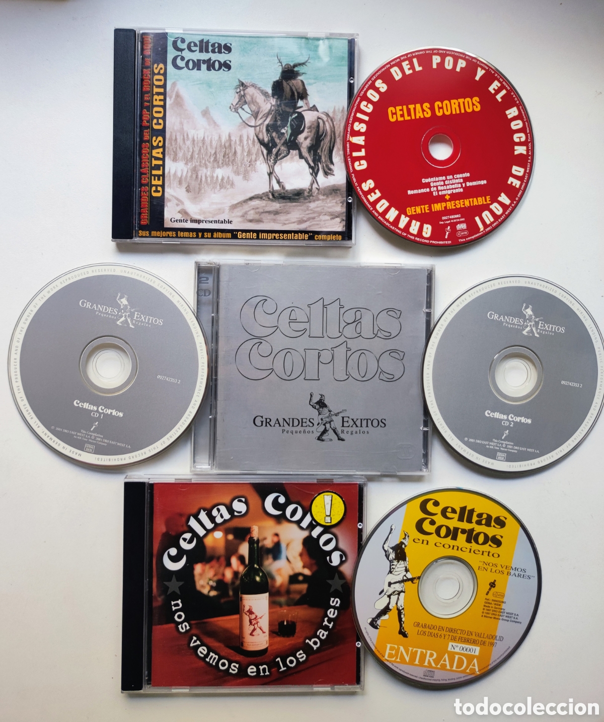 CDs de m&uacute;sica: 3 CD - CELTAS CORTOS / GRANDES &Eacute;XITOS (DOBLE CD) + NOS VEMOS EN LOS BARES + GENTE IMPRESENTABLE