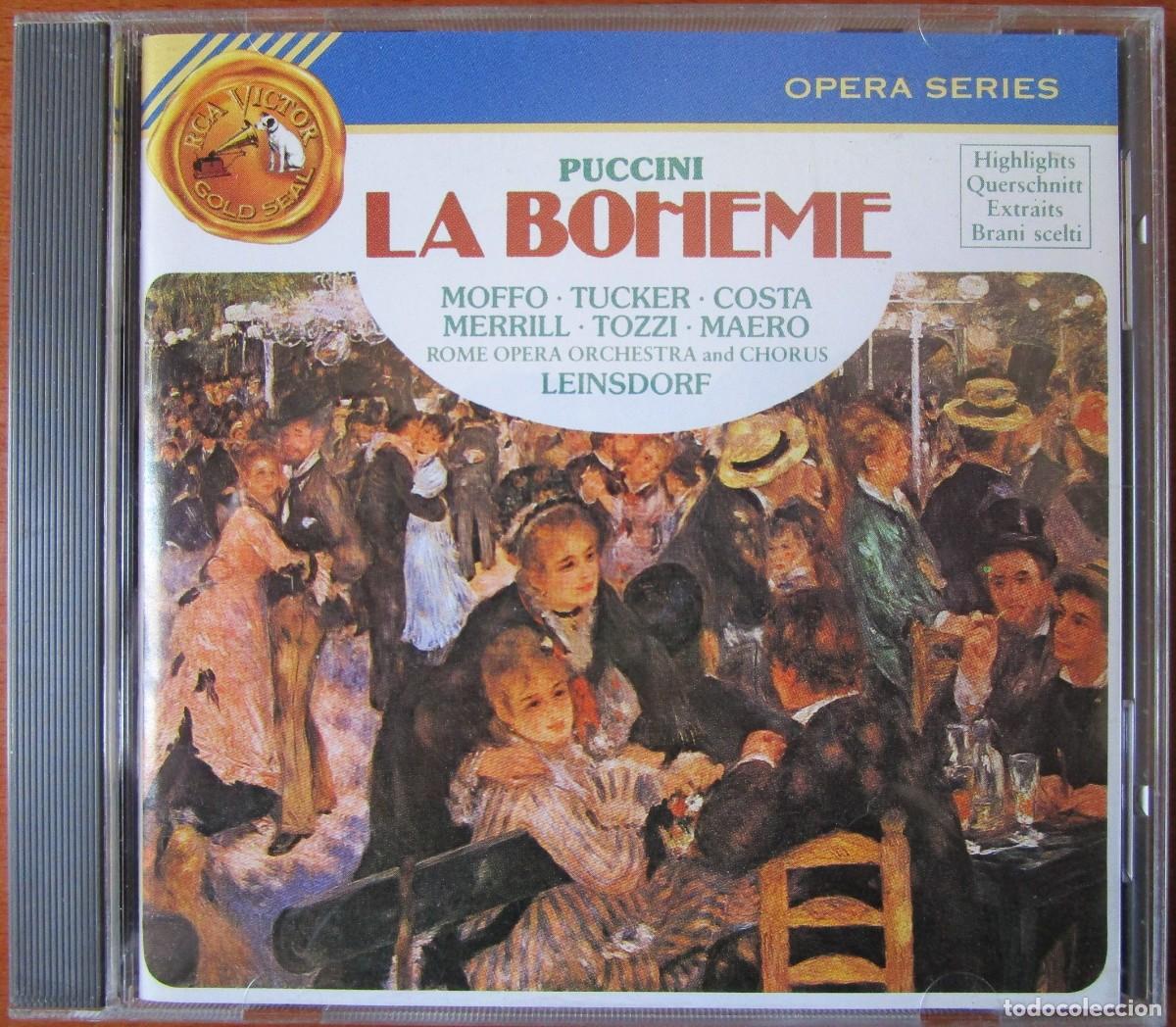 CDs de m&uacute;sica: LA BOHEME (PUCCINI) HIGHLIGHTS - MOFFO, TUCKER, COSTA, MERRILL, TOZZI, MAERO - COND. LEINSDORF