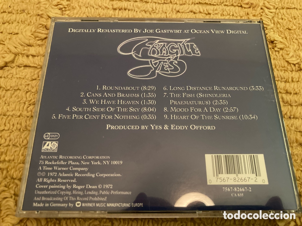 CDs de m&uacute;sica: CD Yes - Fragile (Remastered) Con label &ldquo;misprint&rdquo; - Foto 5