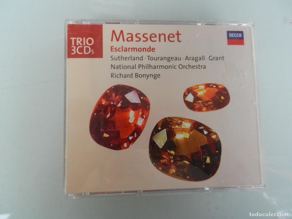 CDs de m&uacute;sica: MASSENET - ESCLARMONDE - RICHARD BONYNGE- DECCA - 3 CD,S + LIBRETO -1976