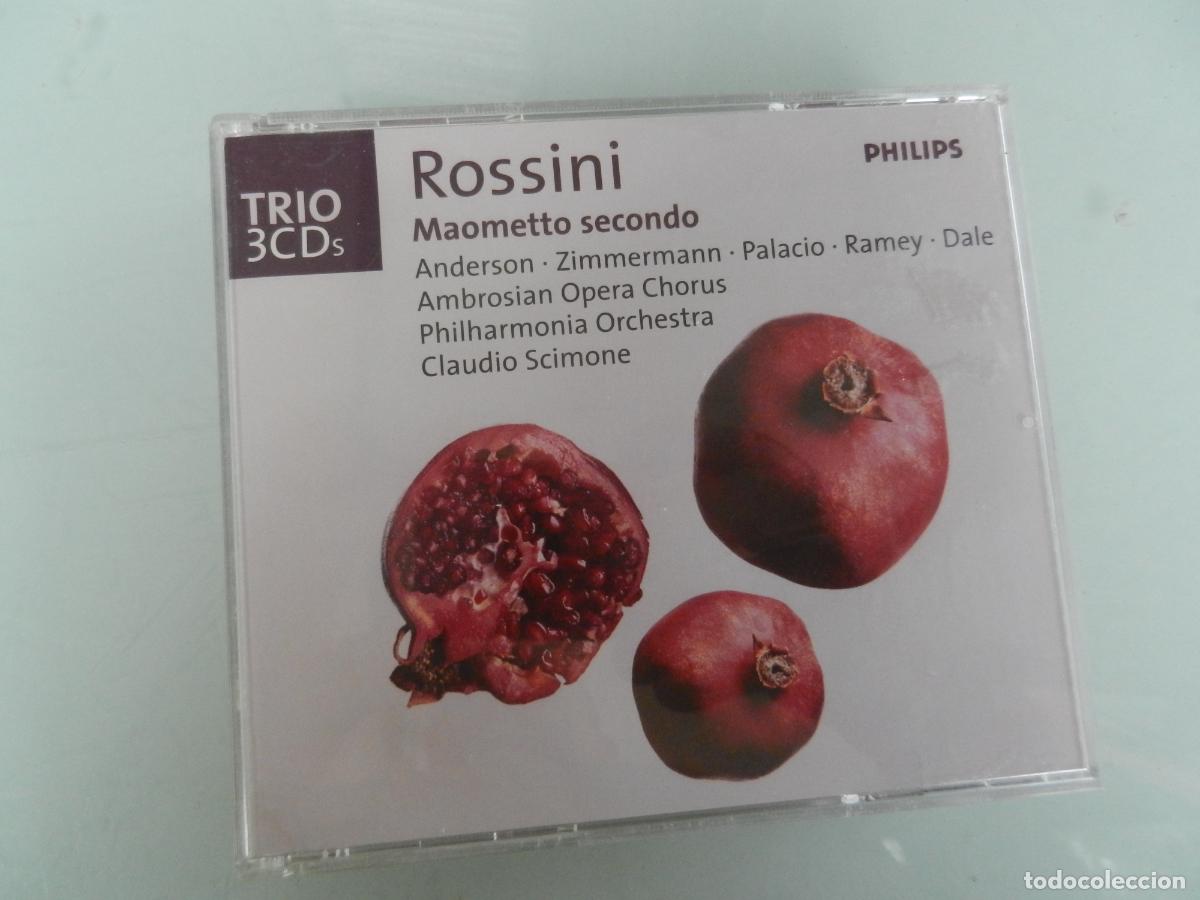 CDs de m&uacute;sica: ROSSINI - MAOMETTO SECONDO - CLAUDIO SCIMONE - TRIO - 3 CD,S . PHILIPS -1985