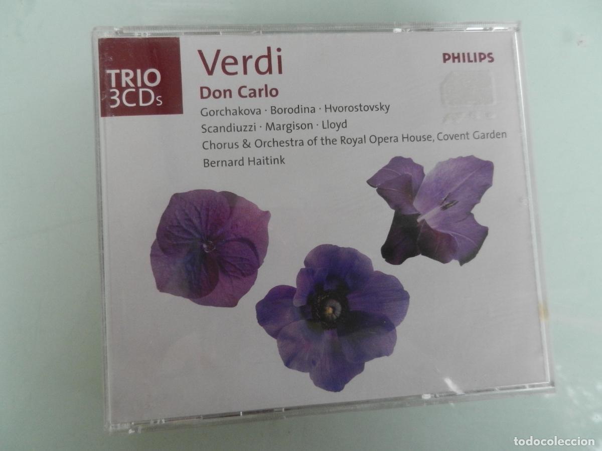 CDs de m&uacute;sica: VERDI - DON CARLO - BERNARD HAITING - TRIO 3CD,S+LIBRETO-1997 PHILIPS