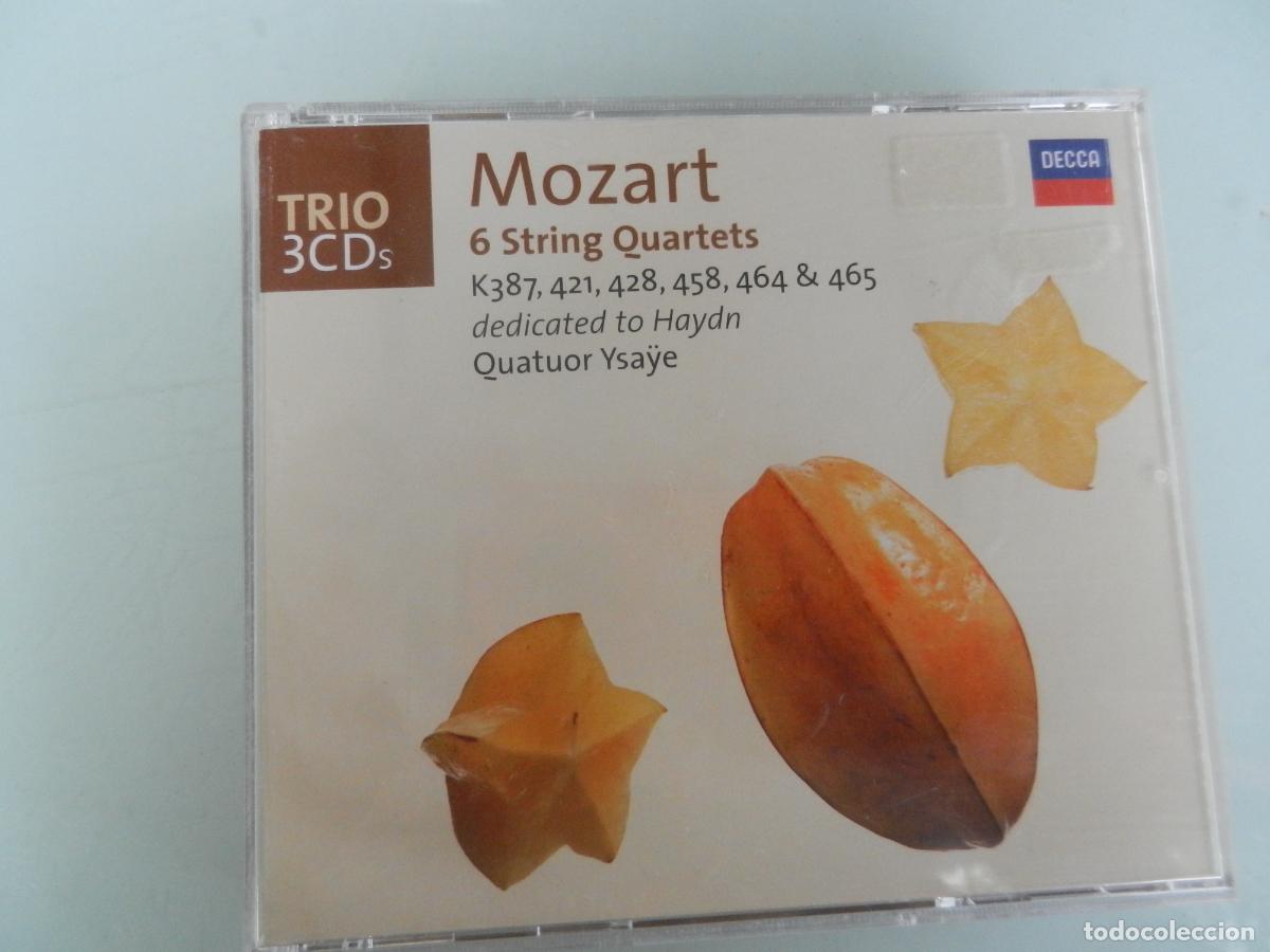CDs de m&uacute;sica: MOZART -6 STRING QUARTETS - K387-421-428-458-464-&465 - TRIO 3CD,S - DECCA 1994