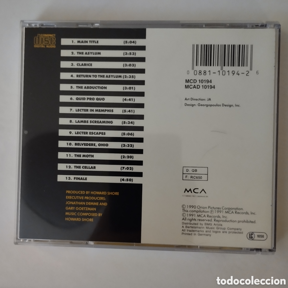 CDs de m&uacute;sica: CD BSO El silencio de los corderos - Howard Shore. - Foto 2