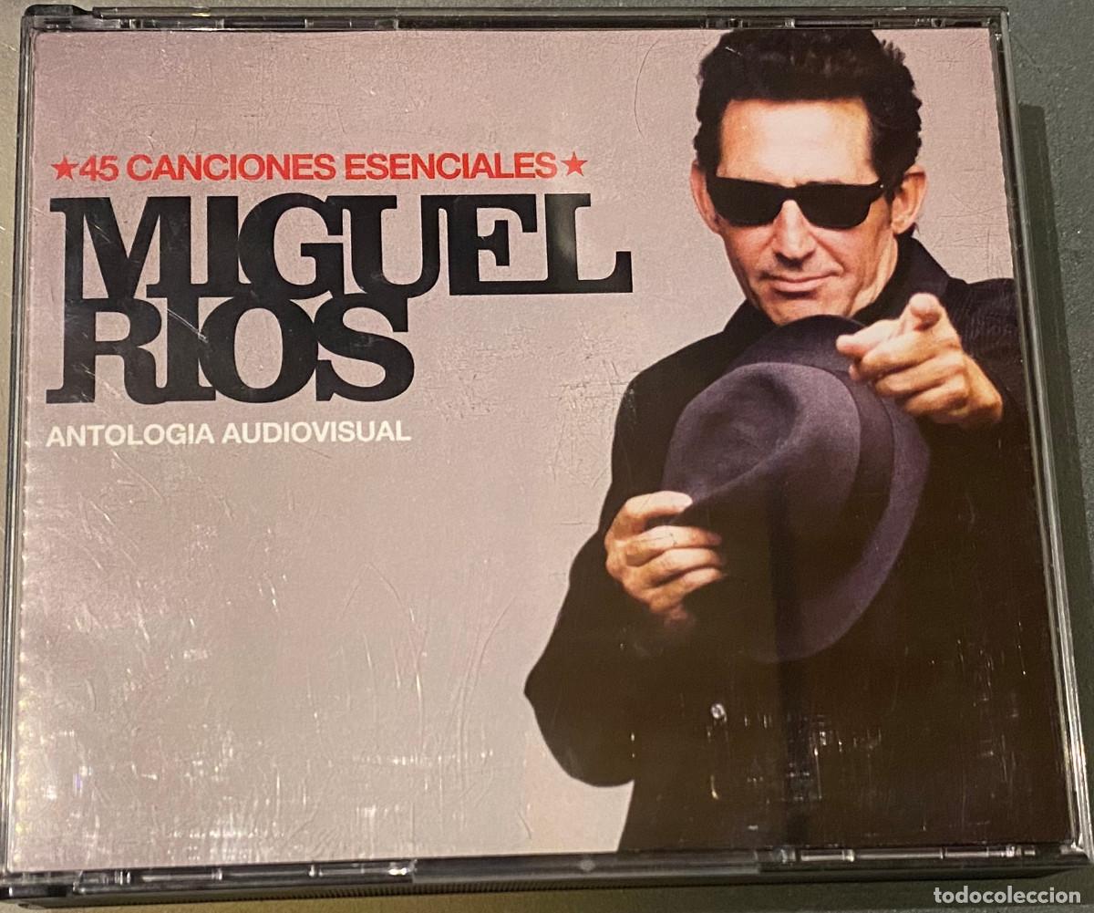 CDs de m&uacute;sica: 'Antolog&iacute;a audiovisual', de Miguel R&iacute;os. 3 CDs con 45 canciones + DVD de 3 horas de duraci&oacute;n.