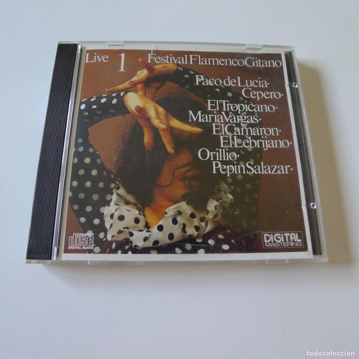 CDs de m&uacute;sica: Paco De Luc&iacute;a, Paco Cepero, Pepin Salazar, El Camar&oacute;n De La Isla, Festival Flamenco Gitano 1 Live CD