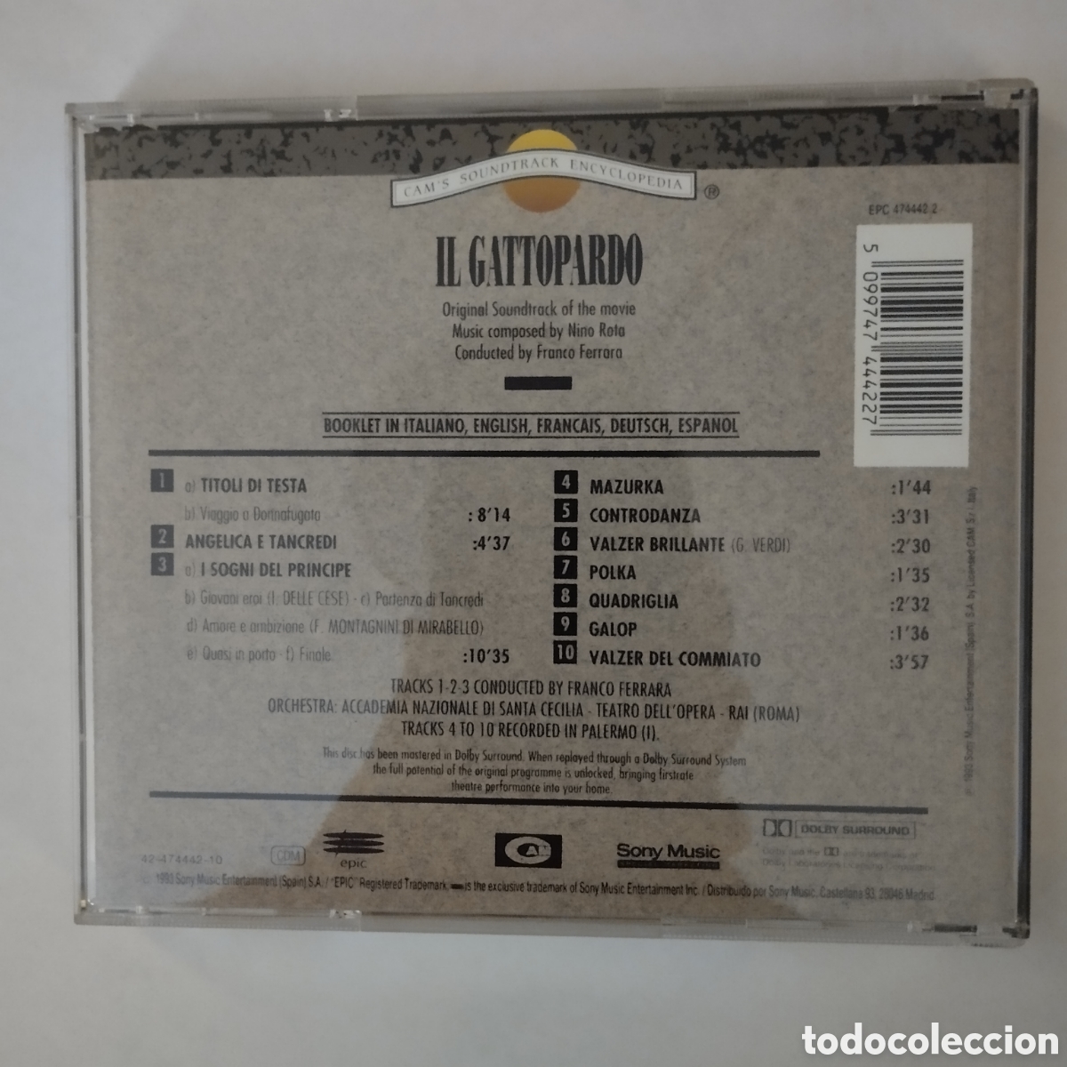 CDs de m&uacute;sica: CD BSO El gatopardo - Nino Rota. - Foto 2