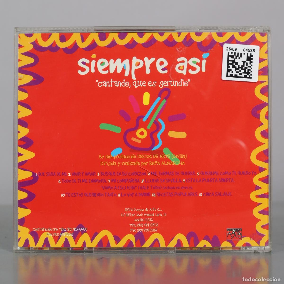 CDs de m&uacute;sica: CD. Siempre Asi - Cantando, Que Es Gerundio - Foto 2