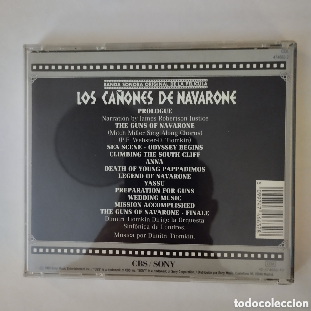 CDs de m&uacute;sica: CD BSO Los ca&ntilde;ones de Navarone - Dimitri Tiomkin. - Foto 2