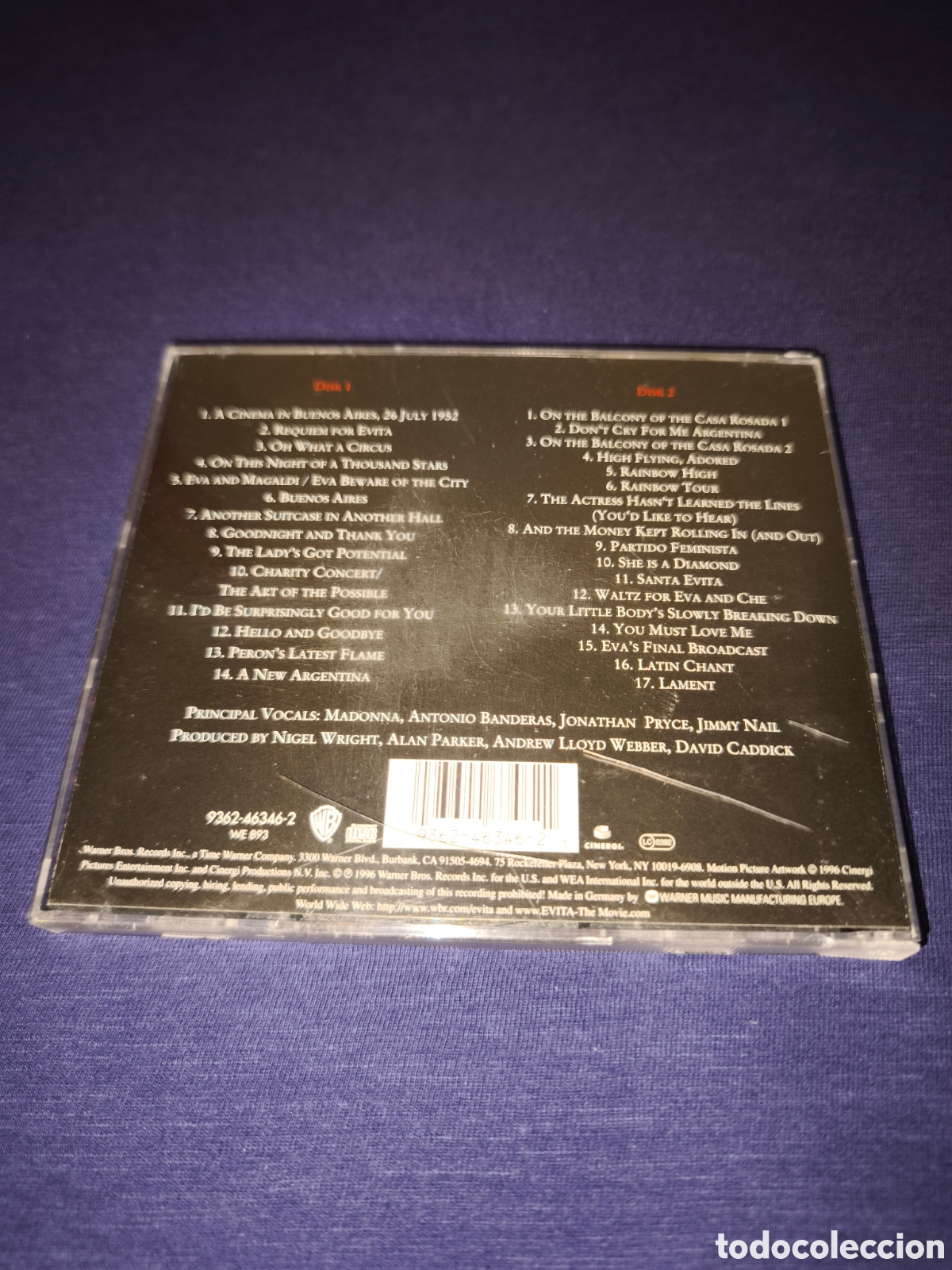 CDs de m&uacute;sica: Evita Soundtrack 2CD - Foto 2