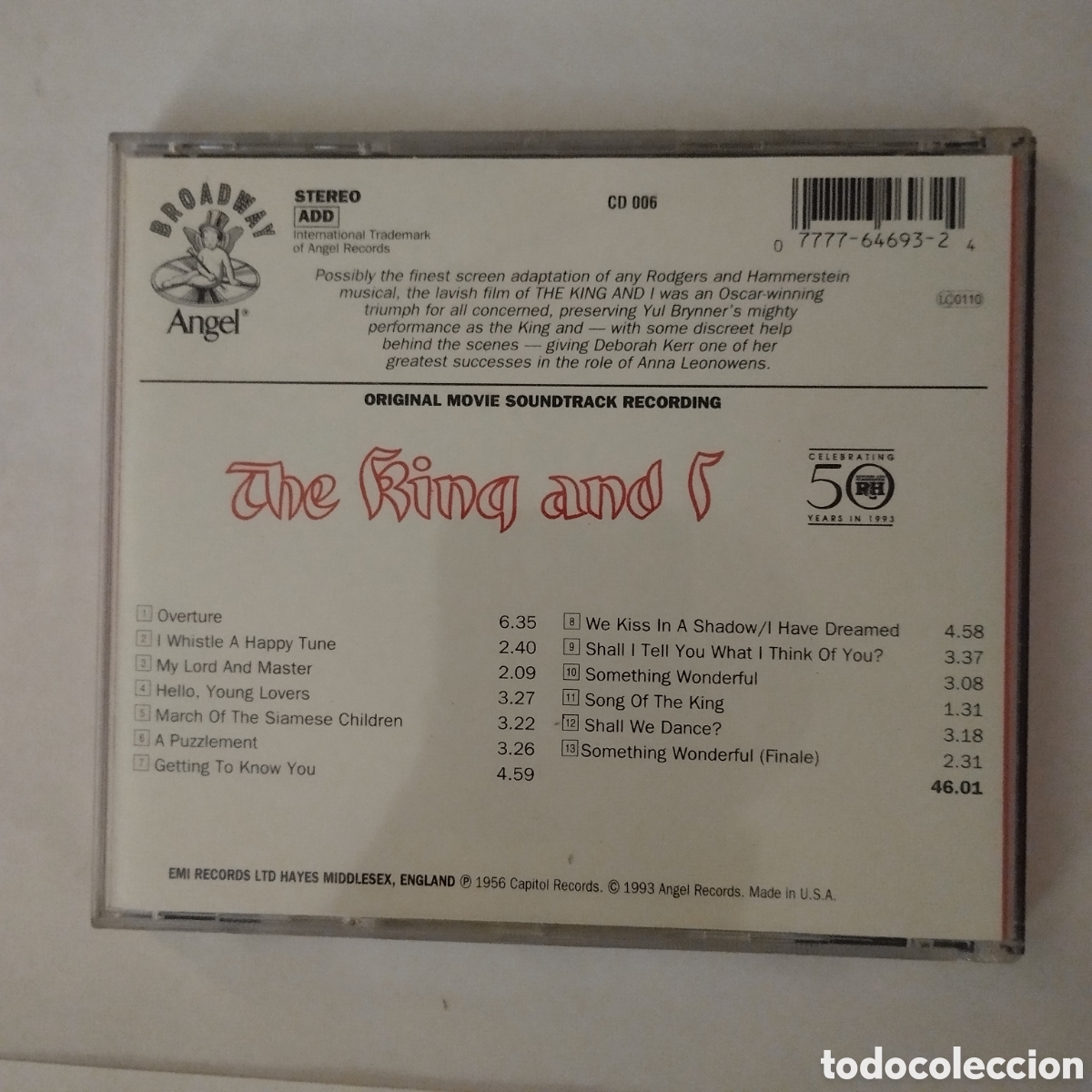 CDs de m&uacute;sica: CD BSO El rey y yo - Musical 1956. - Foto 2