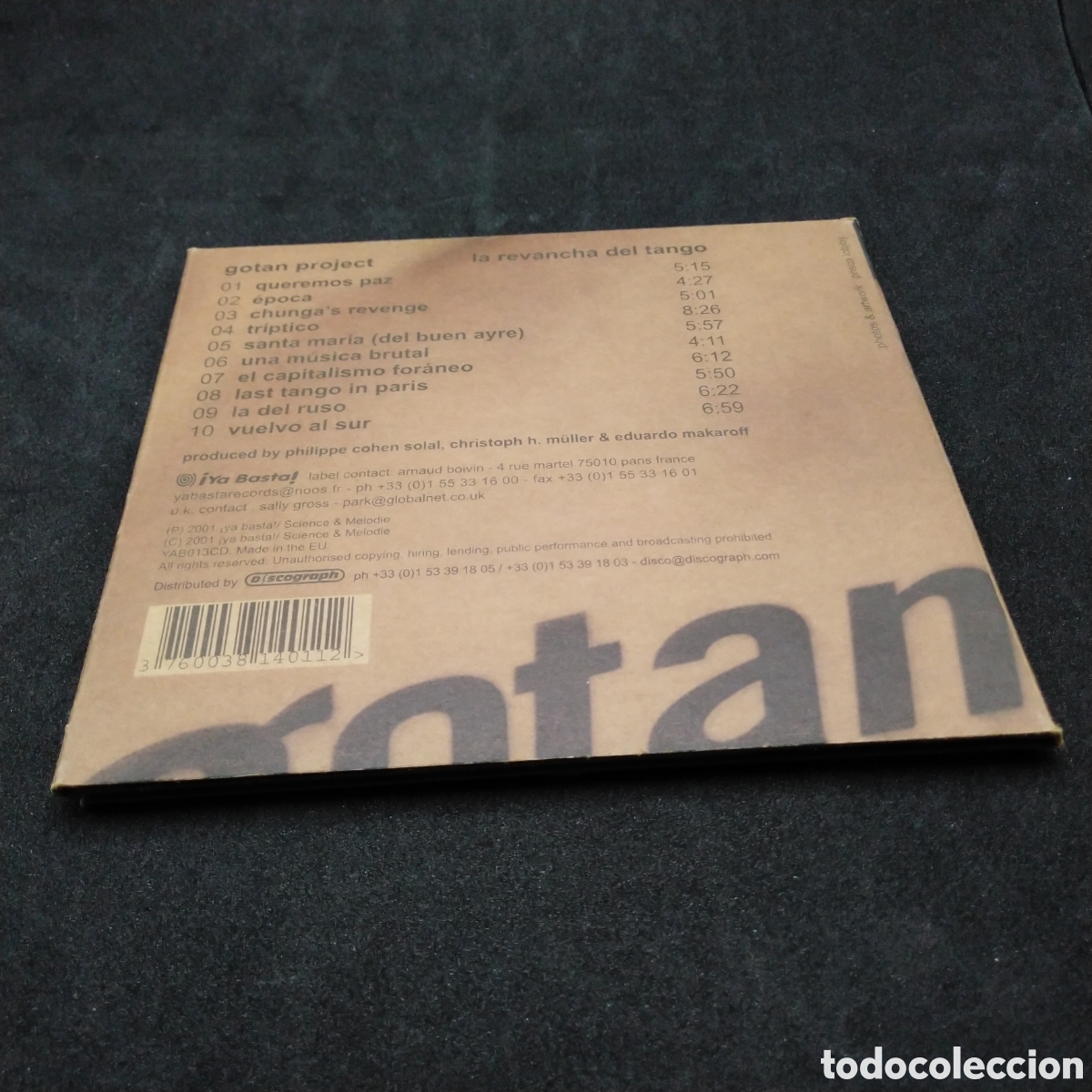 CDs de m&uacute;sica: GOTAN PROJECT - LA REVANCHA DEL TANGO - CD - 2001 - DISCO VERIFICADO - Foto 2