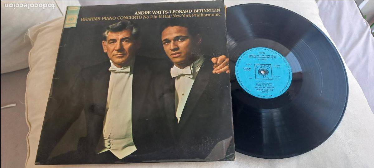 CDs de m&uacute;sica: Brahms. Andre Watts Leonard Bernstein, New York Philharmonic. Piano Concert. CBS 1968 UK. 72688