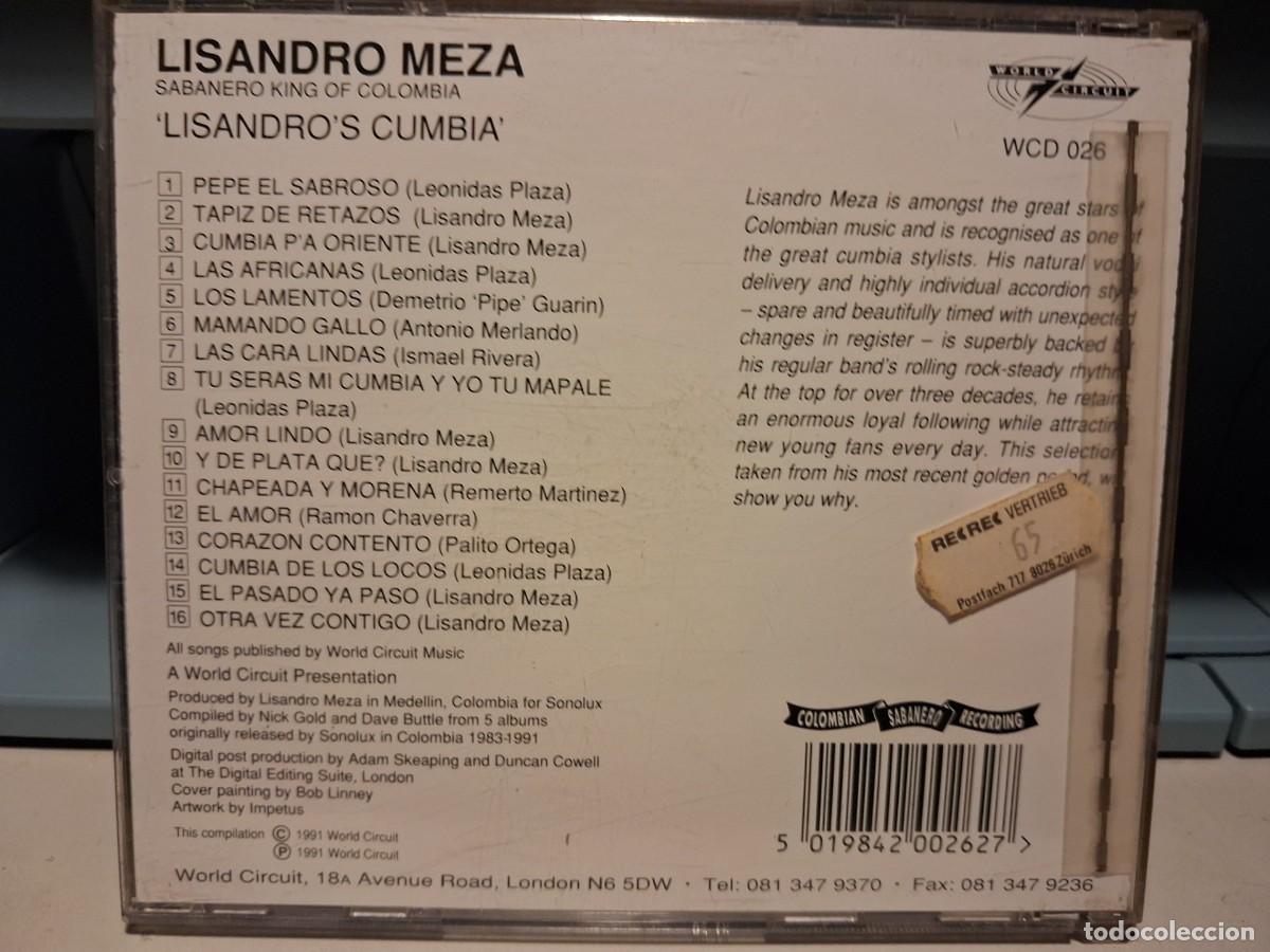 CDs de m&uacute;sica: CD LISANDRO MEZA : LISANDRO&acute;S CUMBIA - Foto 3