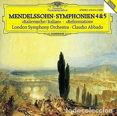 CDs de m&uacute;sica: Mendelssohn: Symphonies Nos. 4 & 5- 0028941597427