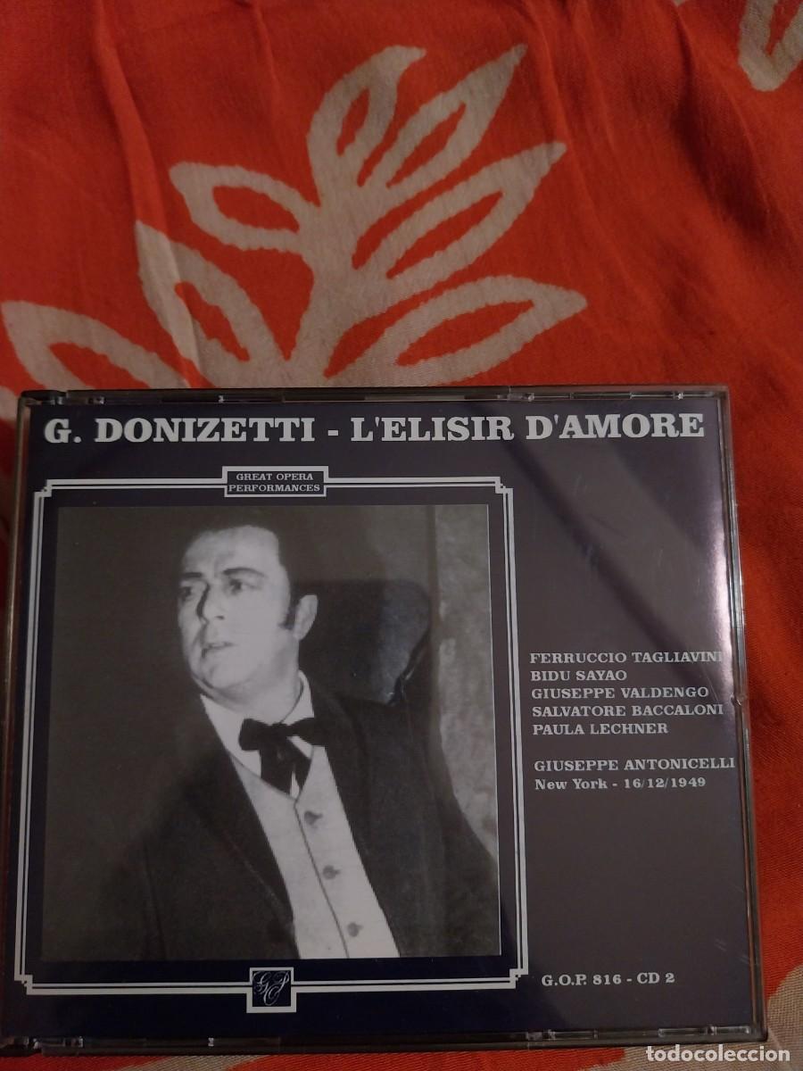 CDs de m&uacute;sica: &Oacute;pera L'elisir d'amore&rdquo; de Gaetano Donizetti