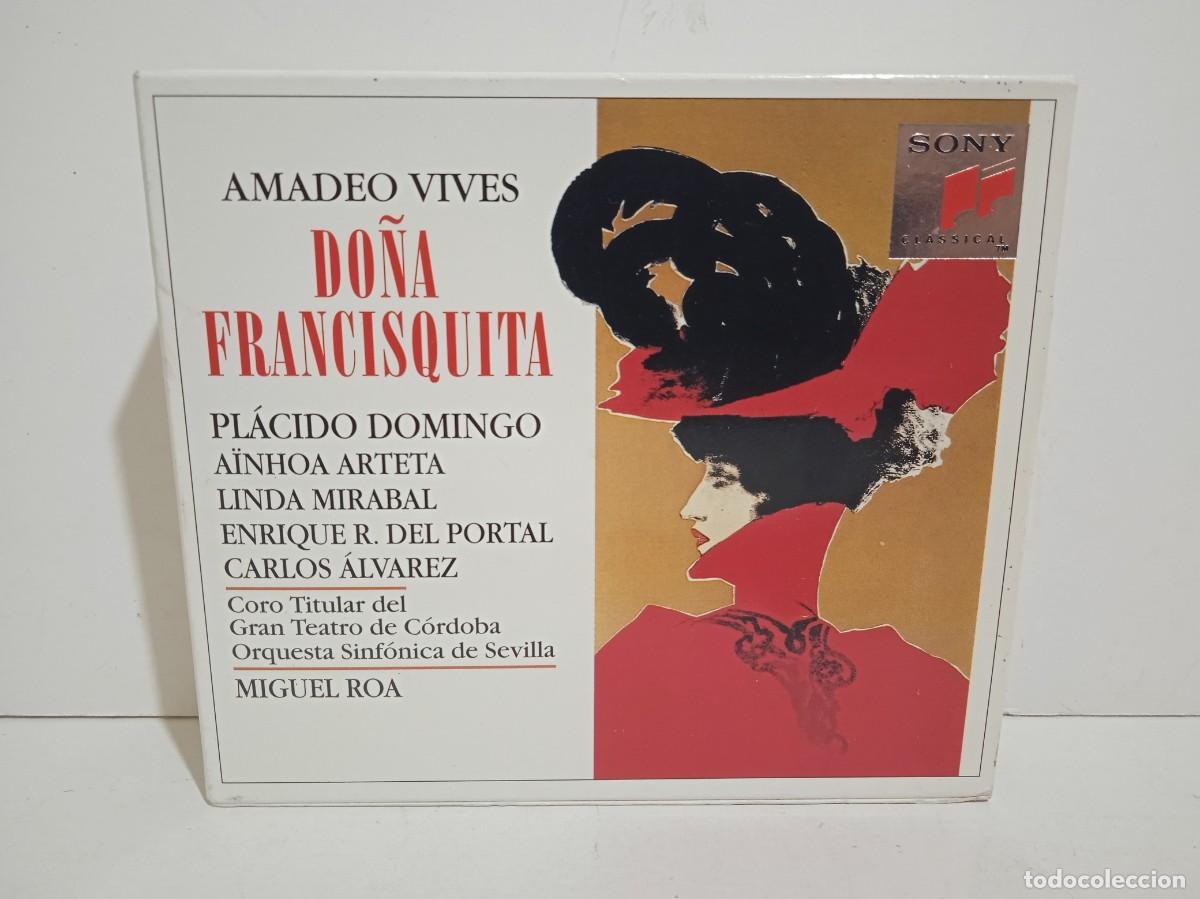 CDs de m&uacute;sica: Amadeo Vives, Placido Domingo - Do&ntilde;a Francisquita - 2 x CD + Libro - 1994 - Como Nuevo