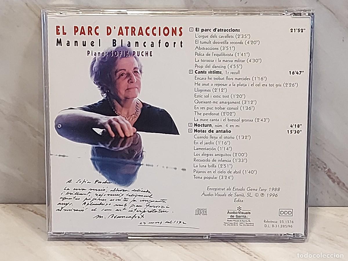 CDs de m&uacute;sica: MANUEL BLANCAFORT | EL PARC DATRACCIONS | SOFIA PUCHE | CD 1996 | DE LUJO - Foto 3